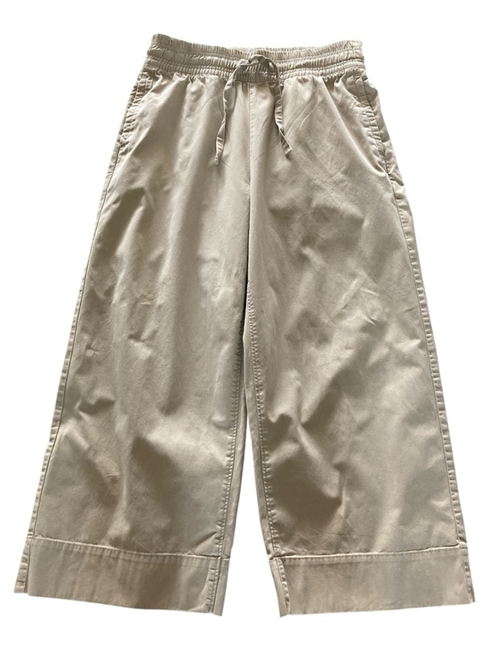 Free Assembly Other - Women’s Wide-Leg Drawstring Cropped Cotton Pants in Khaki, Sz M